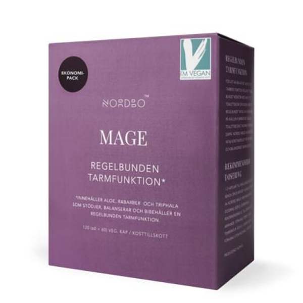 Nordbo Mage, Vegan 120 kapslar - Jakobs Apotek