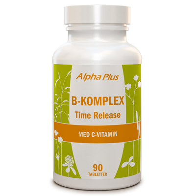 Alpha Plus B-komplex Time Release 90 tabletter