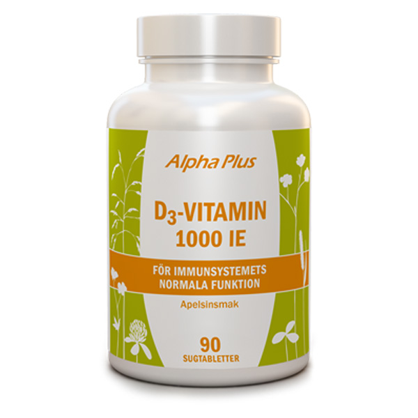 Alpha Plus D3-vitamin 1000 IE 90 tabletter - Jakobs Apotek