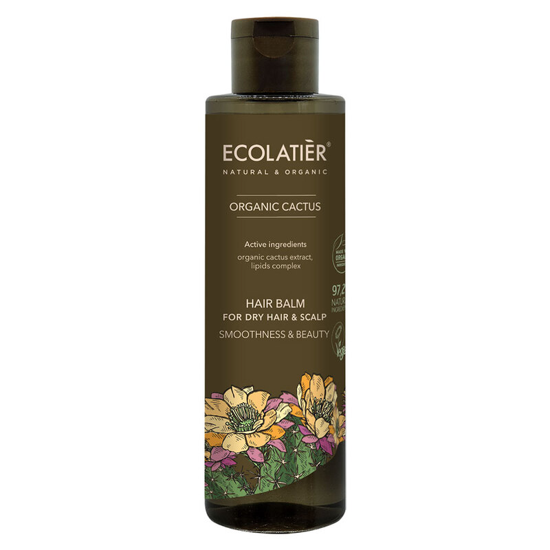 Ecolatiér Smoothness balsam för torrt hår med kaktus extrakt 250 ml