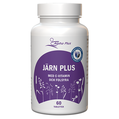 Alpha Plus Järn plus +C-vitamin+folsyra 60 tabletter