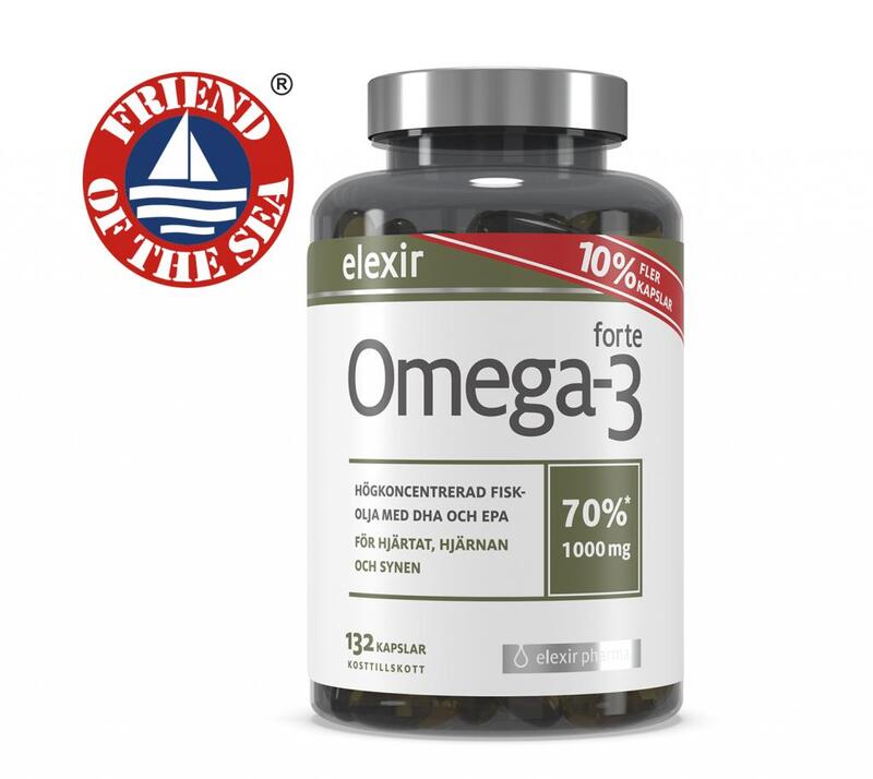 Elexir Pharma Omega-3 Forte 132 kapslar - Jakobs Apotek