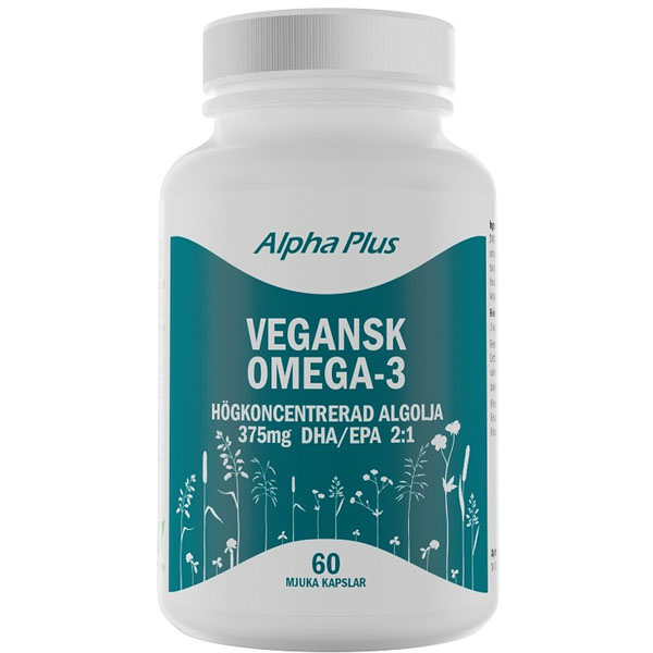 Alpha Plus Vegansk Omega-3 60 kapslar